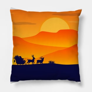 Cool Santa Claus silhouettes Pillow