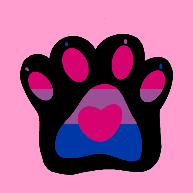 Bisexual Paw Print by Witchvibes