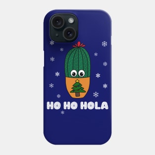 Ho Ho Hola - Cactus In Christmas Tree Pot Phone Case