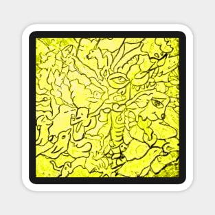 Dream Collective Abstract in Yellow Magnet