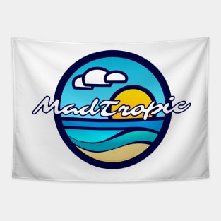 Beach Glass Logo - navy Tapestry