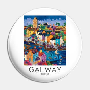 A Pop Art Travel Print of Galway - Ireland Pin