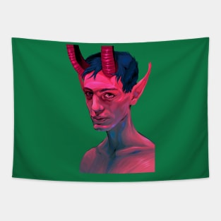 devil boy portrait Tapestry