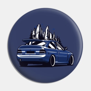 Blue Escort RS Mountains Pin