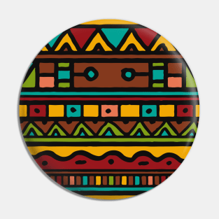 Colorful Aztec Pattern Indian Mexican Tribal Pin
