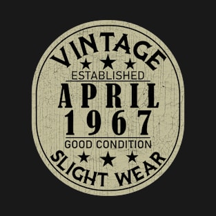 Vintage Established April 1967 - Good Condition Slight Wear T-Shirt