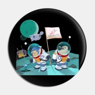 my little gang in space transparant Pin