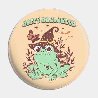 Hoppy Halloween Retro Halloween Cottagecore Frog Pin