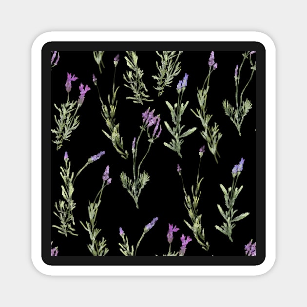 Watercolor lavander Magnet by orsinha