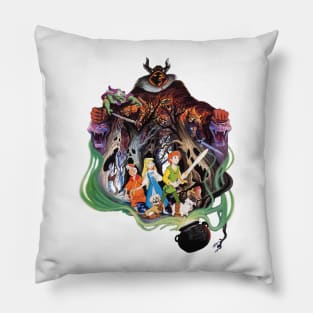 Black Cauldron Movie Poster Transparent Background Pillow