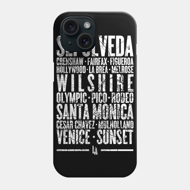 Los Angeles Streets Minimalist Clean Bold Design Phone Case by goodwordsco