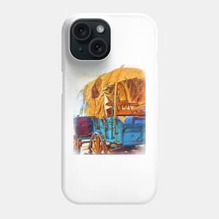 Covered Wagon Sketched Phone Case