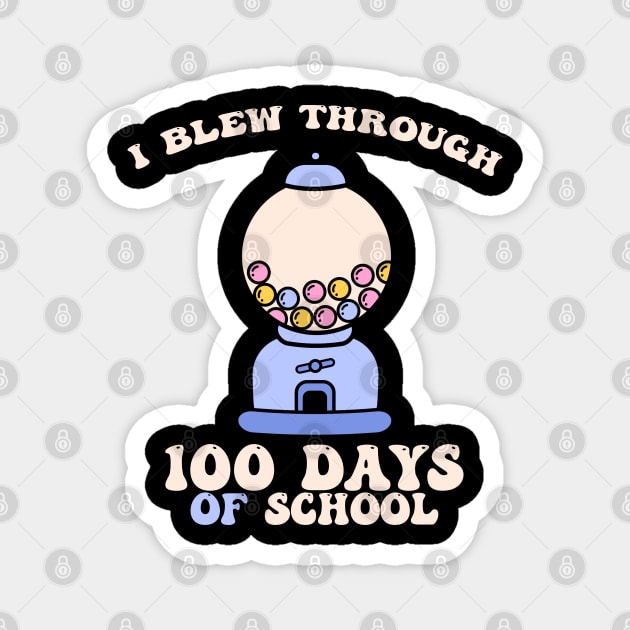 Funny 100 Days Of School Gumball For Kids Teachers Magnet by BEZZAIM