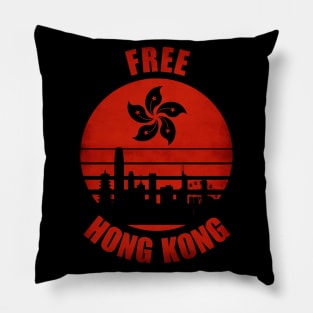 Free Hong Kong strong - vintage HK flag - Yellow umbrella movement protest Pillow