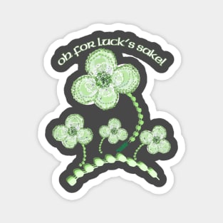 Oh for luck's sake! Pickleball clover. by Pickleball ARTwear Magnet