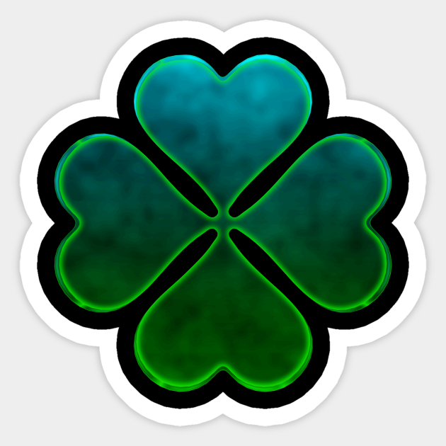 4 leaf clover black clover anime sticker teepublic