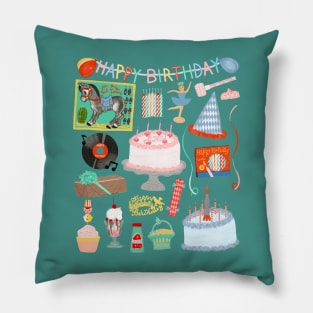 Vintage Birthday Party Pillow