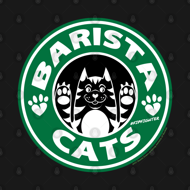 Barista Cat Logo FIP Fighter by Dustinart