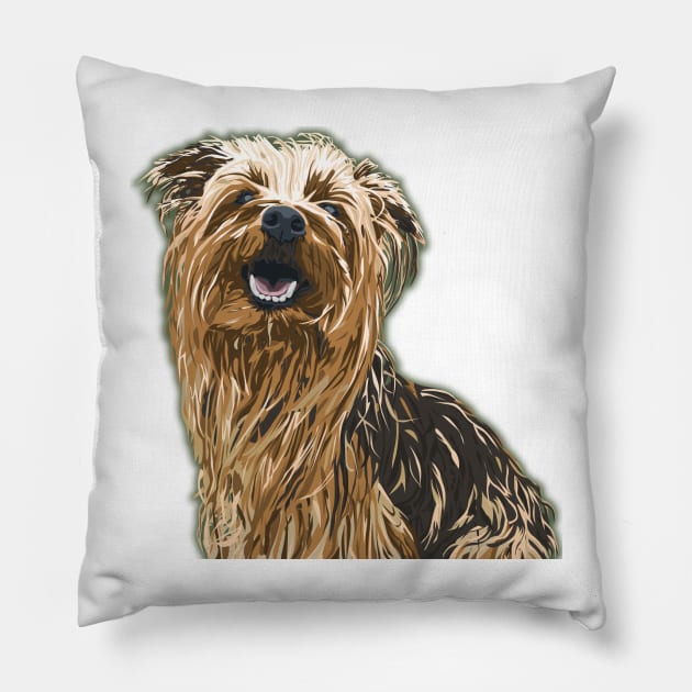 Yorkie Pillow by mpmi0801