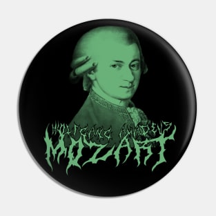 MOZART METAL - Wolfgang Amadeus Mozart Classical Composer (green) Pin