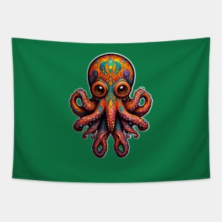 Psychedellic octopus Tapestry