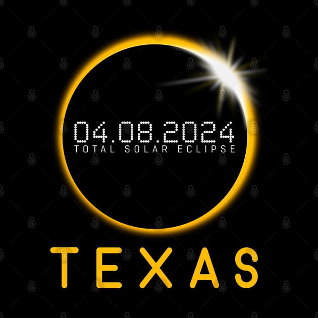 TEXAS Totality Total Solar Eclipse April 8 2024 by TeeaxArt