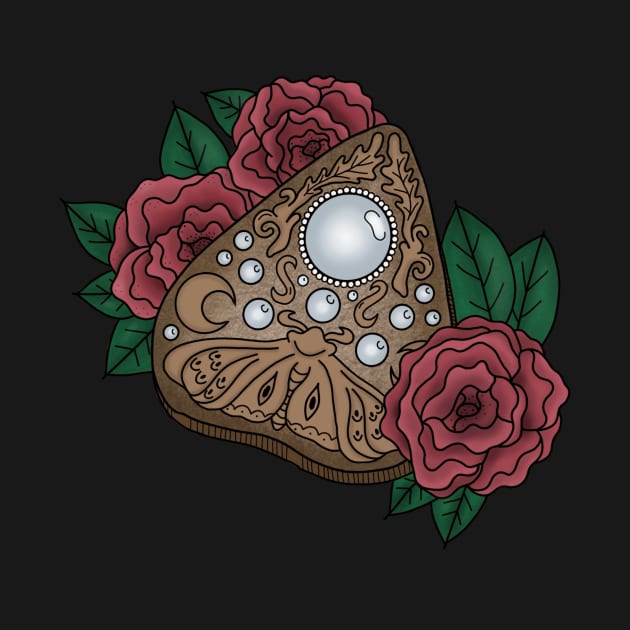 Floral Ouija Planchette by kirrajadex