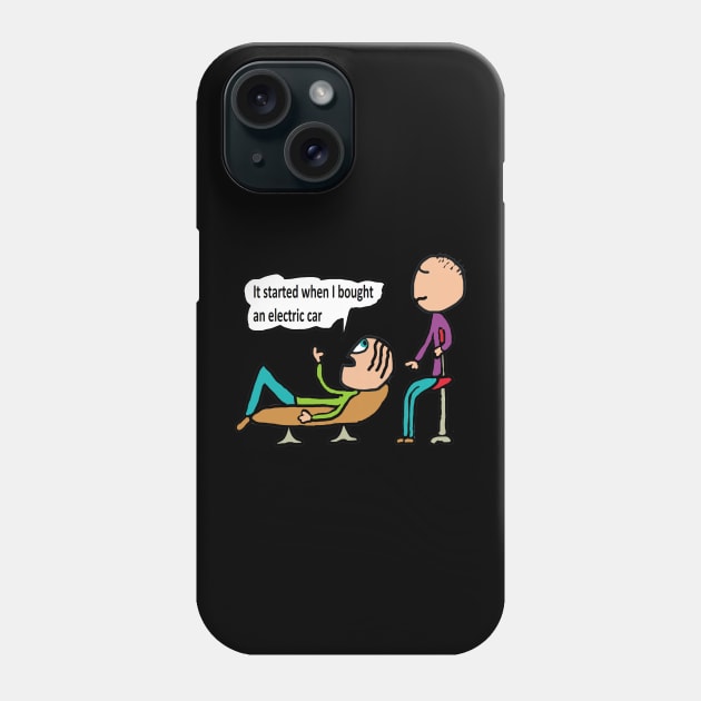 Funny EV Phone Case by Mark Ewbie