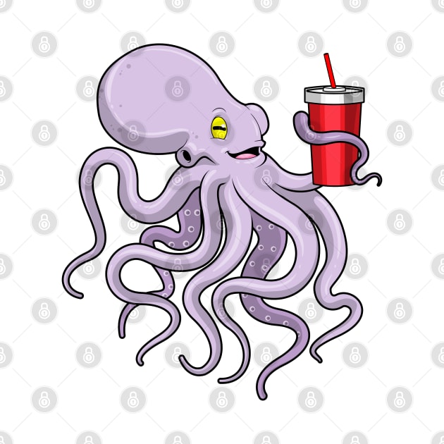 Octopus with Drinking mug by Markus Schnabel