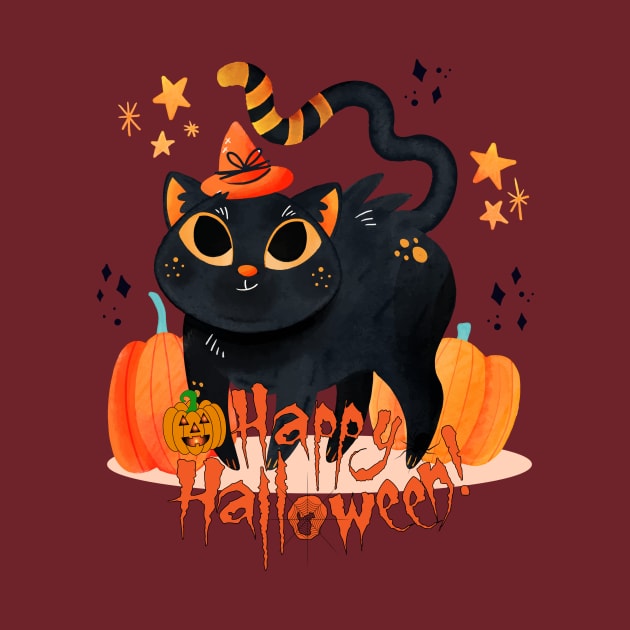 Happy Halloween Spooky Cat by NICHE&NICHE