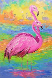 Pink Flamingo Magnet