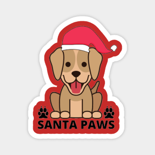 Santa Paws Christmas Magnet