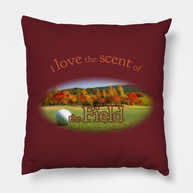 Golfing in the fall Pillow by Cavaleyn Designs