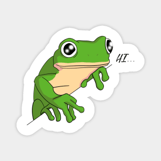 Hi Frog! - Chill amphibian cartoon - Not Hamlet Design Magnet