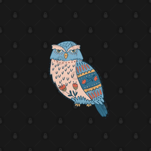 Folk Art Owl by latheandquill