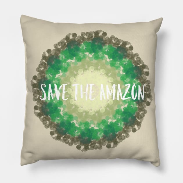 Save The Amazon Pillow by pepques