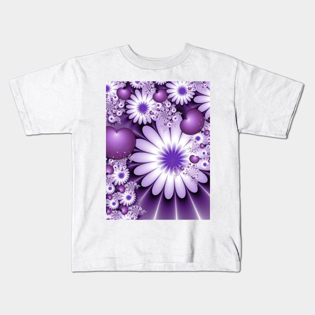 Falling In Love Abstract Flowers Hearts Fractal Art Kids T