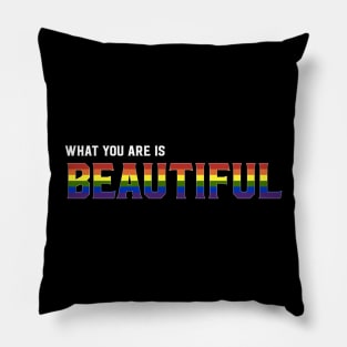 What You Are Is Beautiful - Rainbow Pillow
