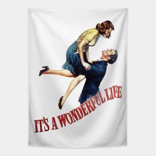 It's A Wonderful Life, From A Vintage 1946 Movie Poster Tapestry