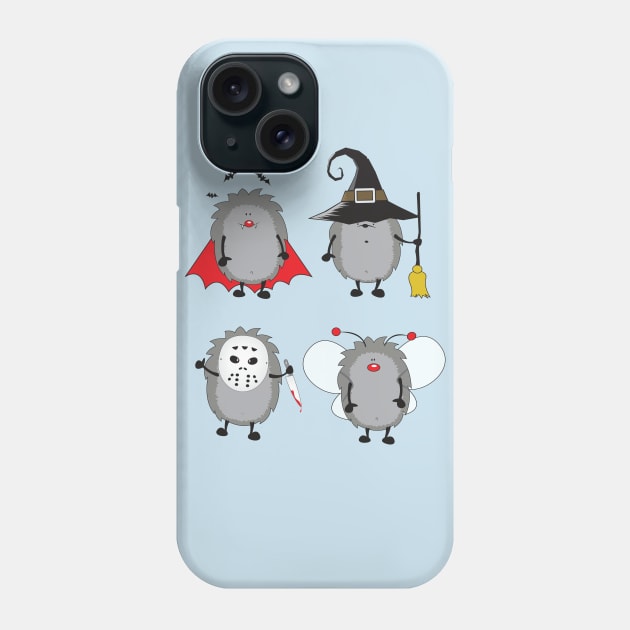 Halloween Hedgehogs Phone Case by mangulica