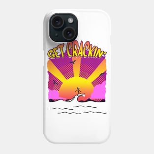 Surfing, Surfboard, Beach, Sunset, Ocean, Sea Phone Case