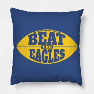 Beat the Eagles // Vintage Football Grunge Gameday Pillow