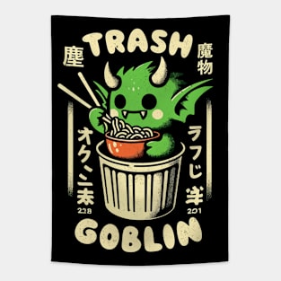 Spooky Trash Goblin - Ramen Noodles Cartoon Tapestry