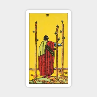 Three of wands tarot card Magnet