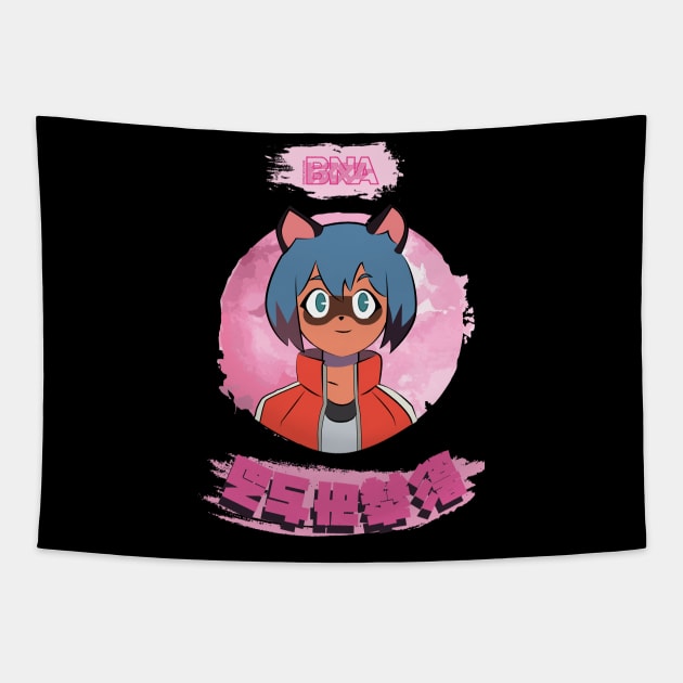 BRAND NEW ANIMAL (BNA): KAGEMORI MICHIRU TANUKI Tapestry by FunGangStore