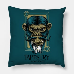 Tapestry Monkey Pillow