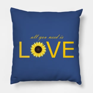 All you need is LOVE (and sunflowers) Pillow