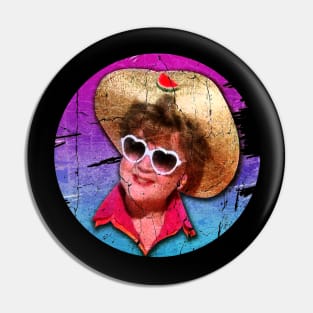 Jessica Fletcher- Retro Vintage Brush Paint Pin