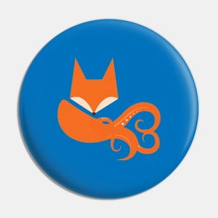 Fox Plus Octopus Equals Foxtopus - Official Logo Pin