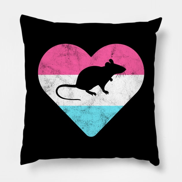 Retro Vintage Mouse Gift Pillow by JKFDesigns